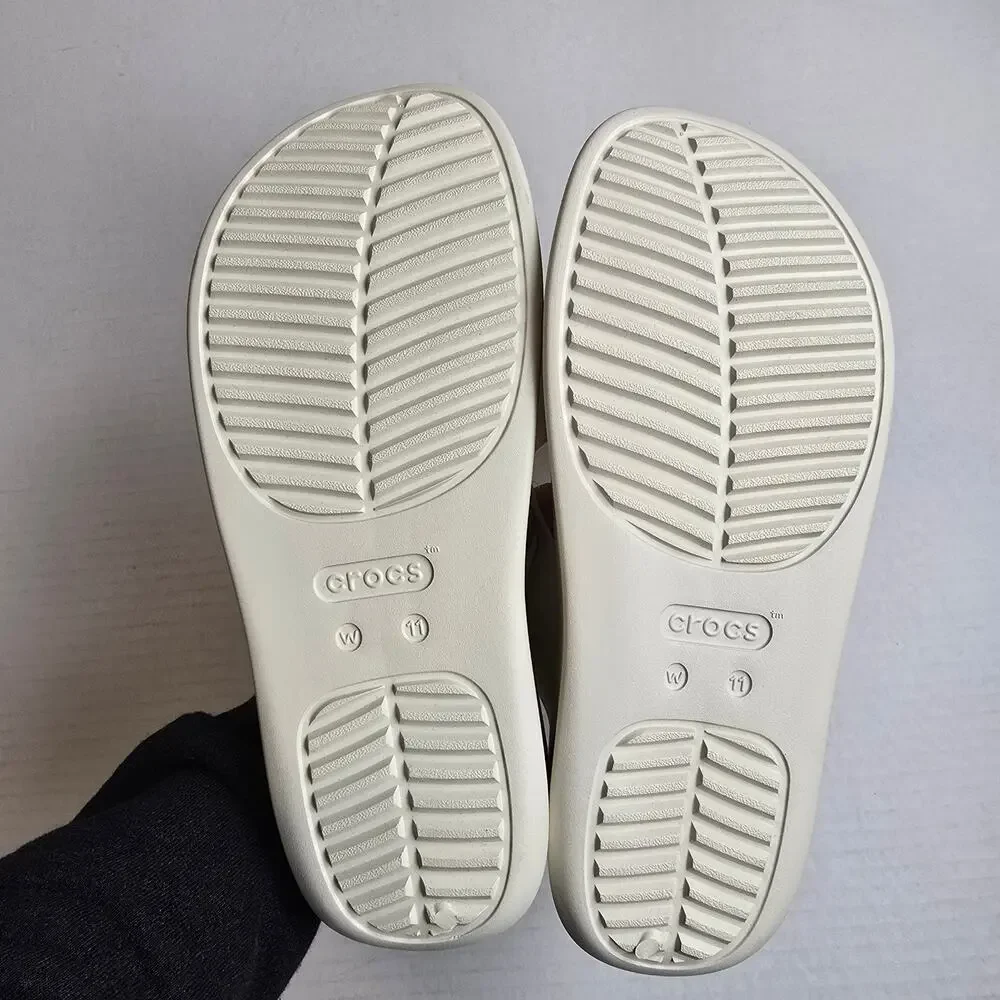 Crocs Getaway Platform Flip Size W11 Stucco Wedge Flip Flops Sandals 209410-160